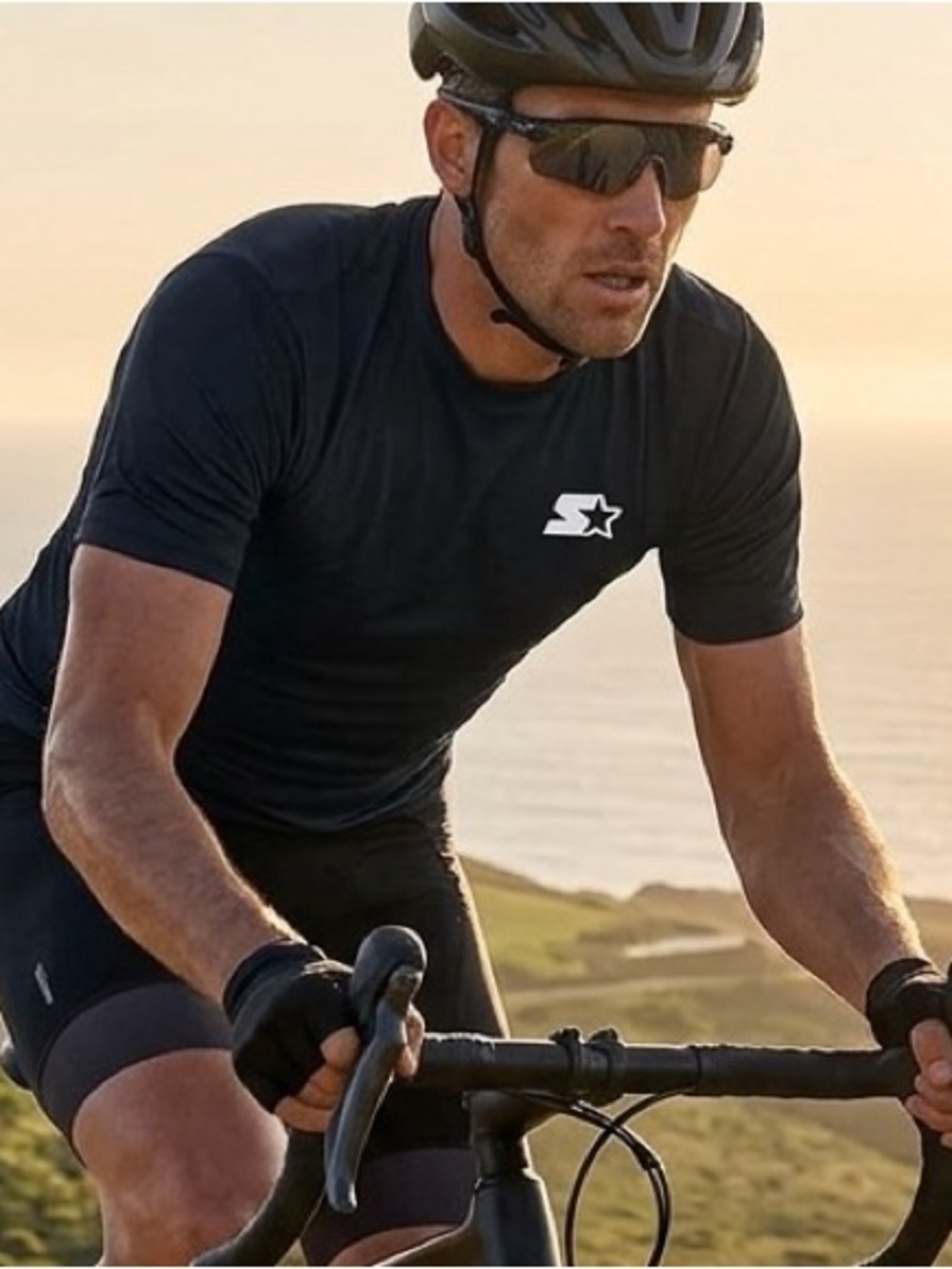 STARTER Black Short-Sleeve Athletic Dri-Star Men's Tee